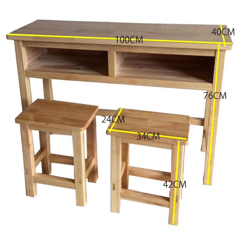 寻木匠课桌椅桌面双人中小书桌学校实木学习桌教室家用木写字桌参数