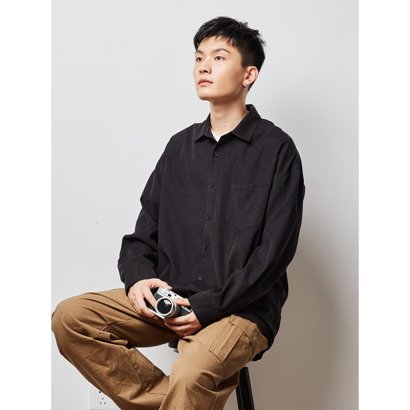 唐狮白色衬衫男长袖秋冬季加绒加厚保暖打底衬衣韩版休闲帅气寸衫