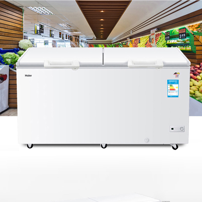 海尔(Haier)冰柜商用大容量卧式冷藏冷冻转换冷柜 顶开双门冰柜 BC/BD-519HCM