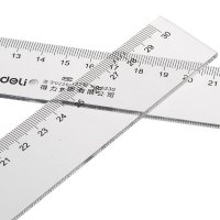 得力deli30cm厘米塑料直尺6230绘图制图工具学生用品透明文具尺子十个装宁选