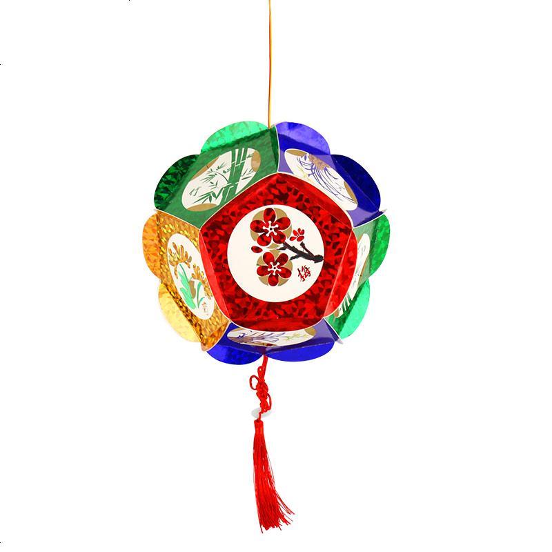春节元宵灯笼diy儿童手工制作灯笼发光手提自制花灯宫灯材料邮