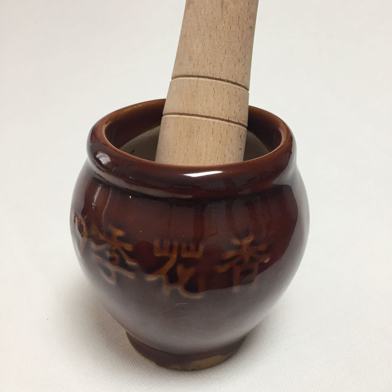 四季花香(小)带木棍 送勺 捣蒜臼家用蒜臼子老式捣蒜罐蒜泥神器捣蒜器