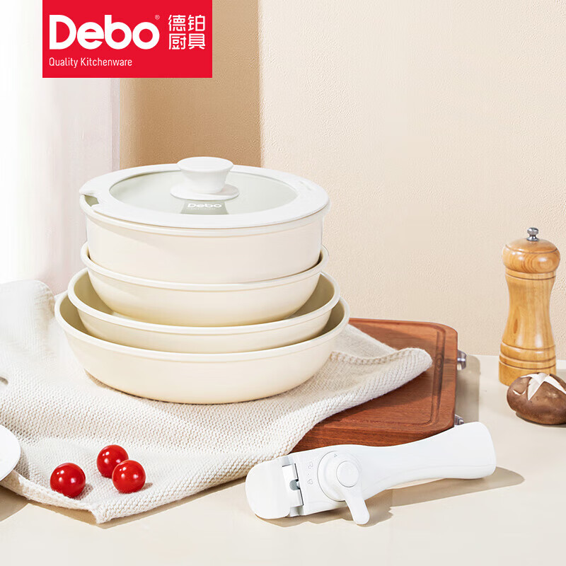 Debo德铂 苏伦格锅具套装汤锅煎锅 六件套 DEP-921高清大图