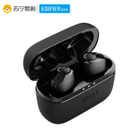 Edifier/漫步者 W3 DSP真无线蓝牙耳机迷你超小双耳隐形入耳式耳塞挂耳运动跑步耳机 黑色