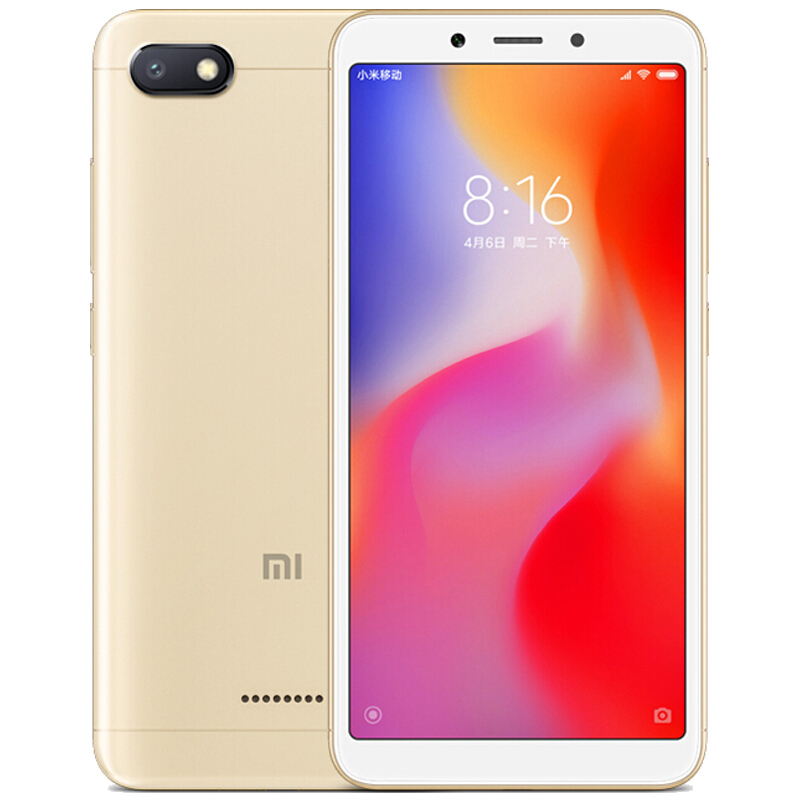 Xiaomi/小米 红米6 3GB+32GB 流沙金 移动联通电信4G全网通手机