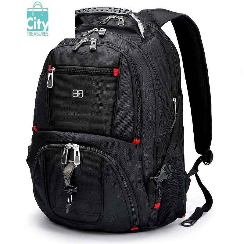 bangdou瑞士军士刀双肩包男大容量初中书包瑞士军刀男士电脑商务旅行