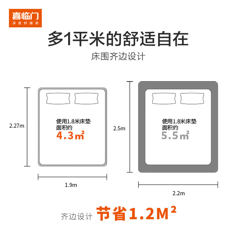 喜临门 - 仲夏夜 科技布床 主卧大双人床 简约法式奶油风卧室家具婚床仲夏夜[床架]