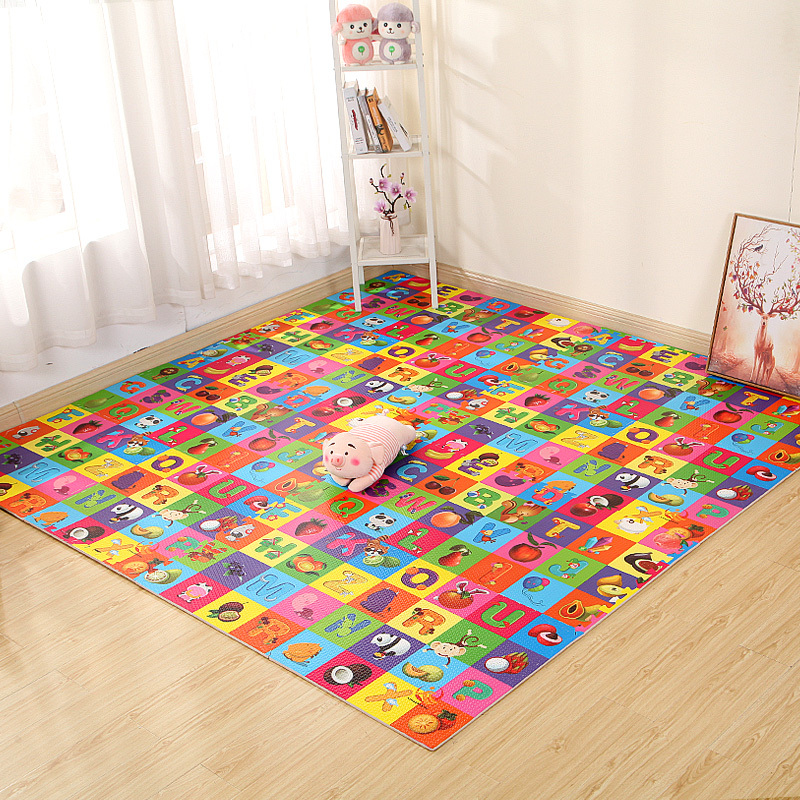 60x60x1cm/4片装送边条宝宝爬行垫拼接儿童泡沫地垫加厚通拼图卧室