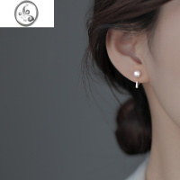 JiMis999珍珠耳钉女银银小众设计感高级养耳洞耳饰2022年新款潮耳环