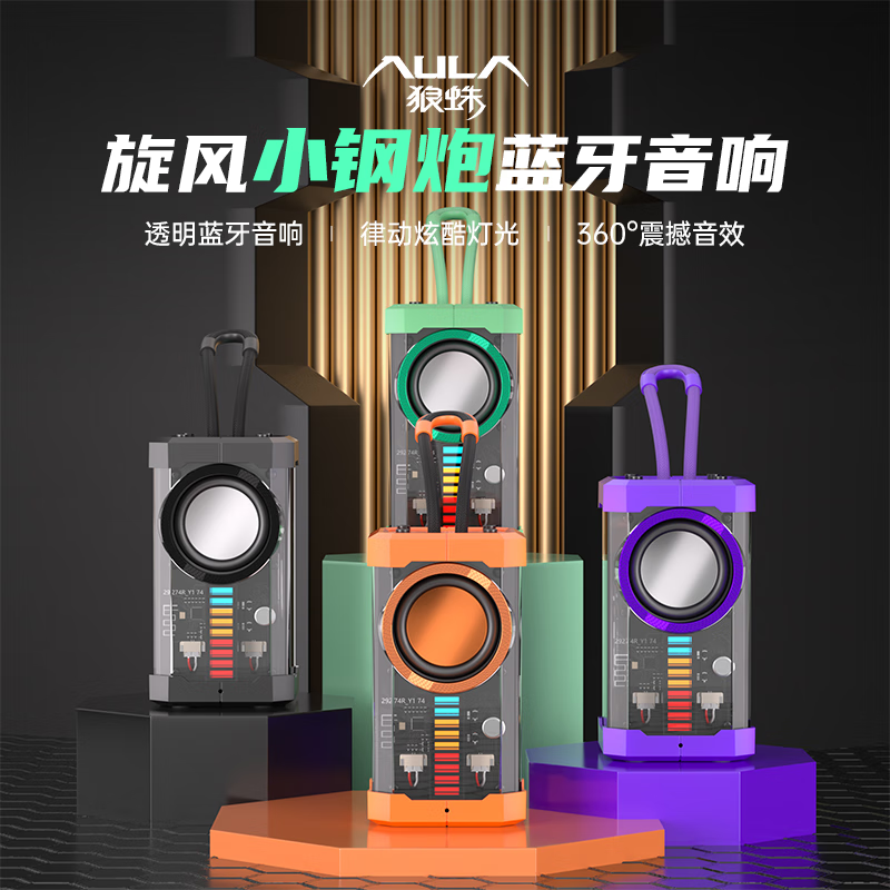 狼蛛透明蓝牙音箱 赛博朋克风机甲小钢炮无线音响高清大图