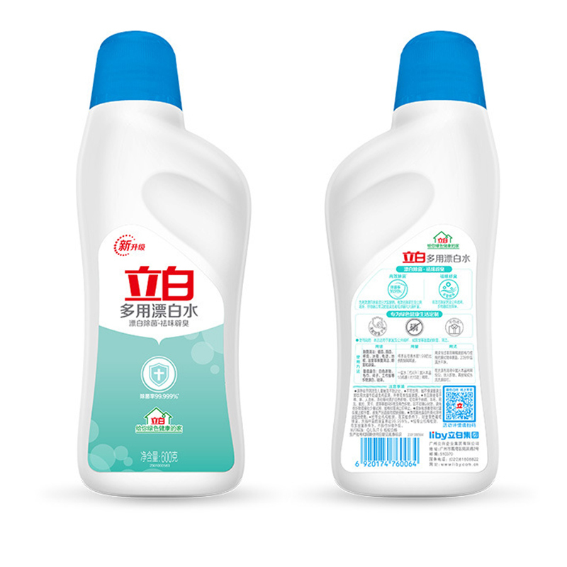 立白漂白水除菌漂白去渍除臭多用途居家清洁600g*3瓶高清大图
