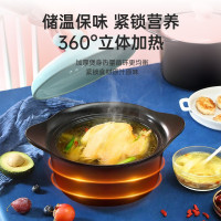 爱仕达2.5L砂锅 陶瓷炖汤石锅陶瓷煲 聚味Ⅳ系列高/浅汤煲中药锅 明火燃气专用RXC25C4WG