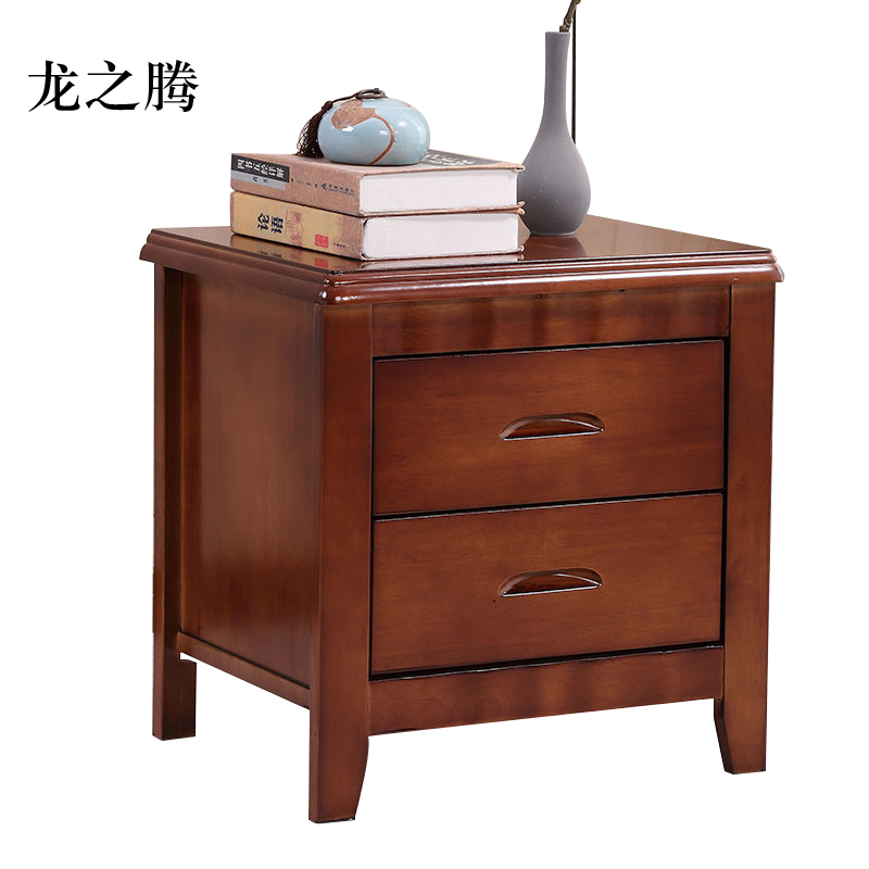 龙之腾床头柜卧室储物柜标准款胡桃色50*41*50cm