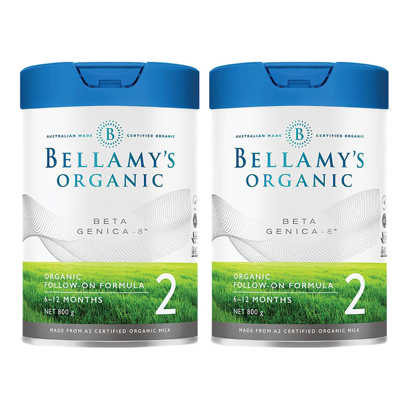 澳洲发/3罐装-贝拉米(Bellamy’s )宝宝有机奶粉2段800g/罐装6-12月进口婴幼儿二段奶粉白金版含A2蛋白高清大图
