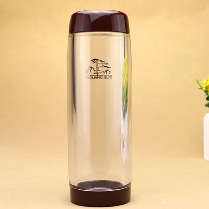 富光卓尔加厚防烫pc塑料杯随手水杯树脂旅行户外茶杯 咖啡色 200ml