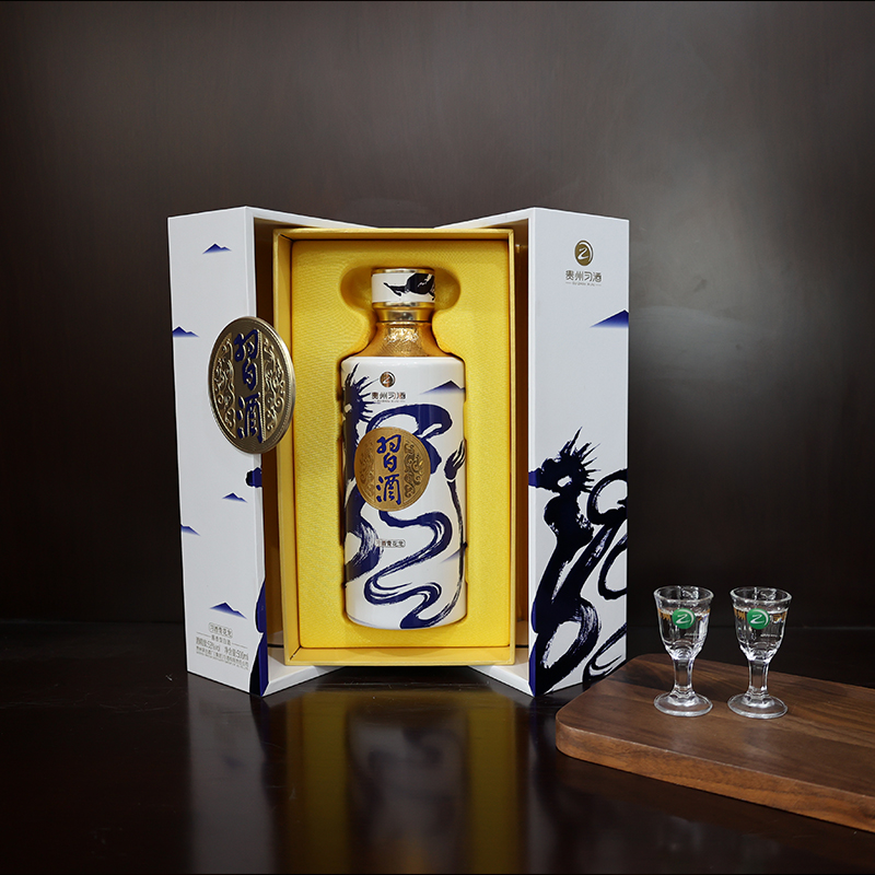 习酒 青花龙 送礼礼盒 酱香型白酒 53度 500ml*2瓶 贵州习酒窖藏高清大图