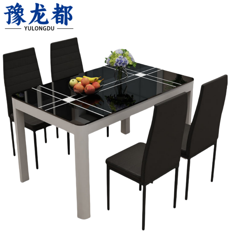 豫龙都 餐桌椅一桌 四椅 套