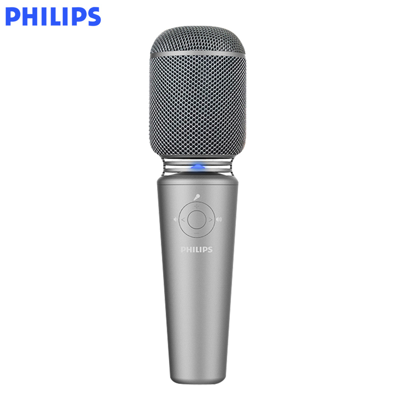 飞利浦(PHILIPS) 3002灰色 全民k歌神器 影音配件网红唱歌无线蓝牙家用录音设备带声卡儿童话筒