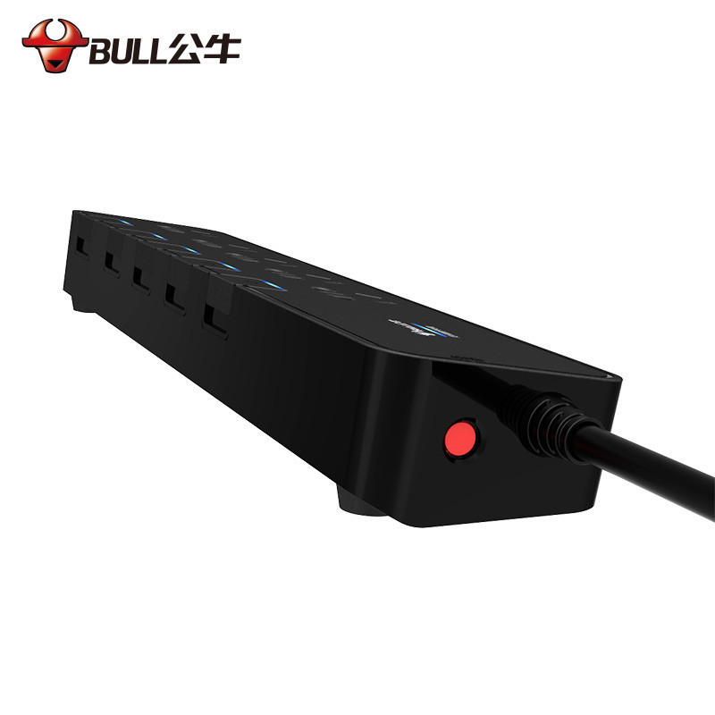 公牛(bull) 5孔 独立开关 抗电涌过载保护 3米接线板 H3053(X) (单位:个)
