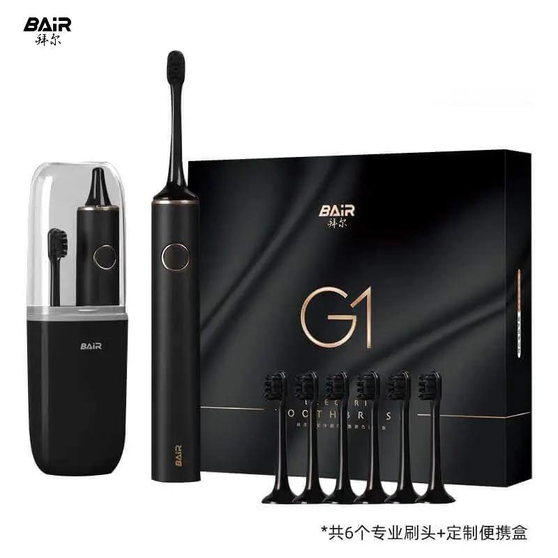 拜尔(BAiR) 充电式全自动成人电动牙刷 G1天青色黑色