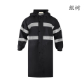 夏季黑色春亚纺雨衣(黑色)C-001长款工作服劳保服 XL 黑色