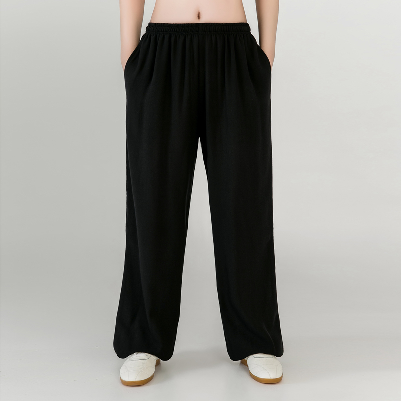 太极裤女棉麻春夏季灯笼裤太极拳服装男