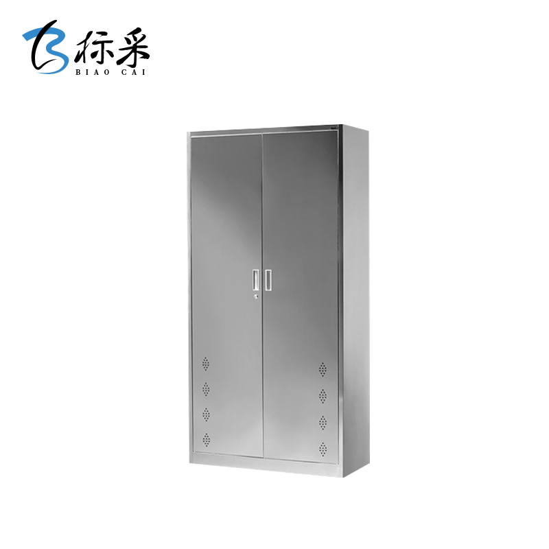 【标采】铁皮文件柜 不锈钢清洁柜拖把收纳柜阳台教室保洁柜 不锈钢清洁柜