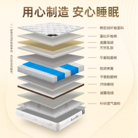 [品牌爆销35万张]Sweetnight乳胶席梦思床垫椰棕独袋弹簧软硬两用双人定制