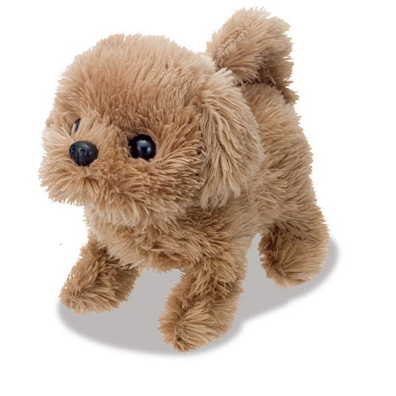 直营日本电动狗宠物玩具仿真狗会叫会走毛绒儿童玩具贵宾犬18厘米