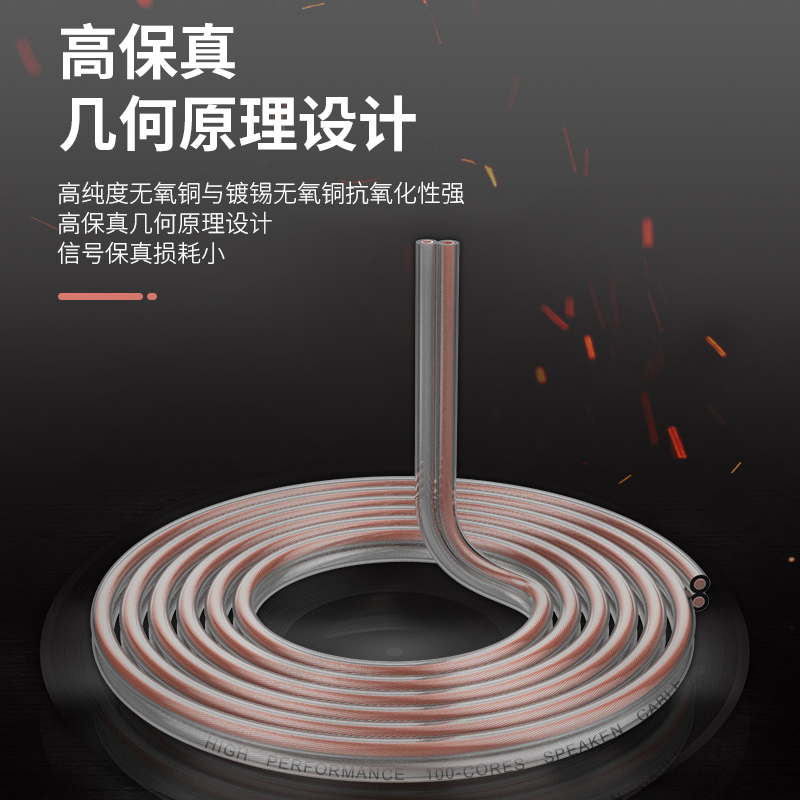 胜为(shengwei) 发烧级纯铜音箱线 功放音响喇叭车载连接线 2*200芯 100米音频线 AEC-2100