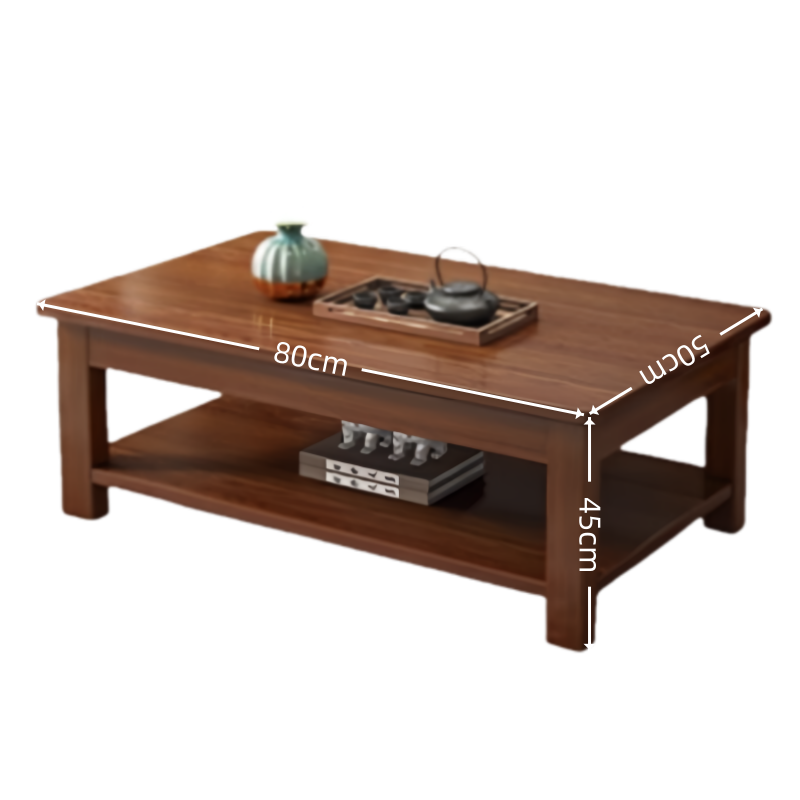 芙首泰木质茶几双层800*500*450mm张高清大图