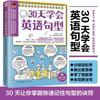 30天学会英语句型 语法句子零基础学习初高中通用书籍 30天学会英语句型