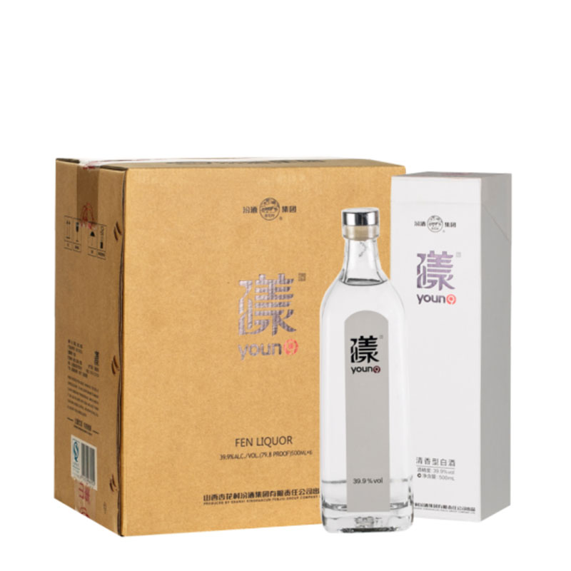 汾酒 漾酒 39.9度 500ml*6瓶 整箱装 清香型白酒
