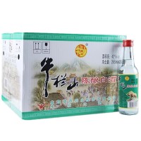 牛栏山陈酿42度白牛二半斤小白牛瓶浓香型二锅头白酒265ml*20整箱包邮