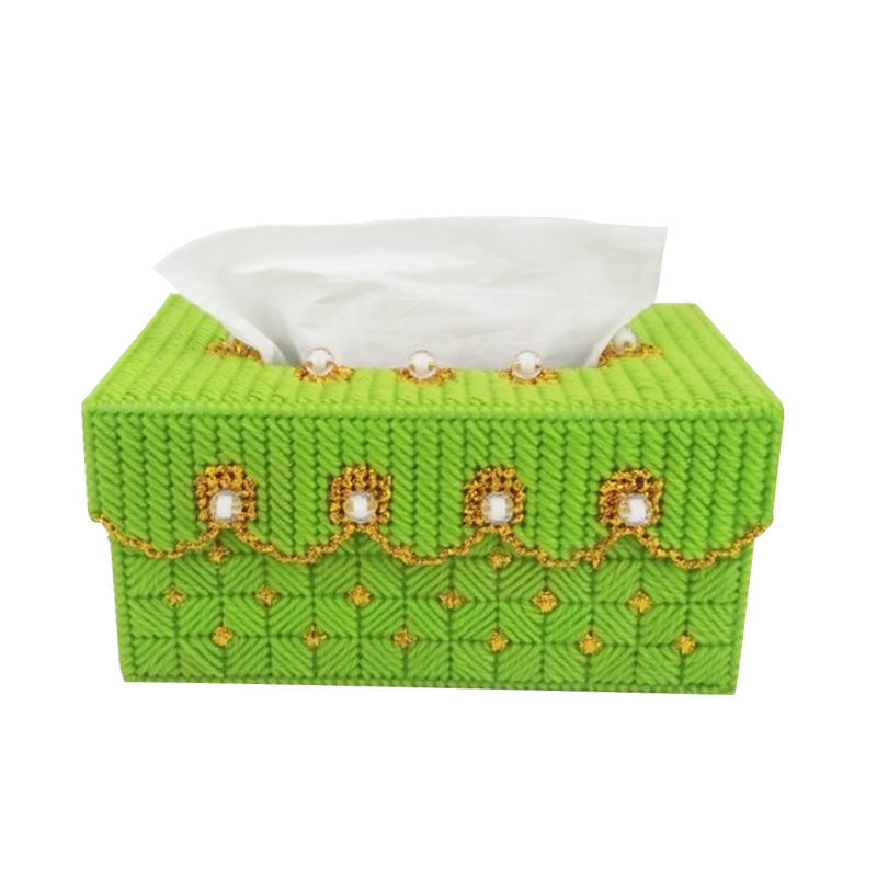 3d立体绣十字绣纸巾盒客厅新款纸抽盒毛线绣手工材料包抽纸盒|(非成品