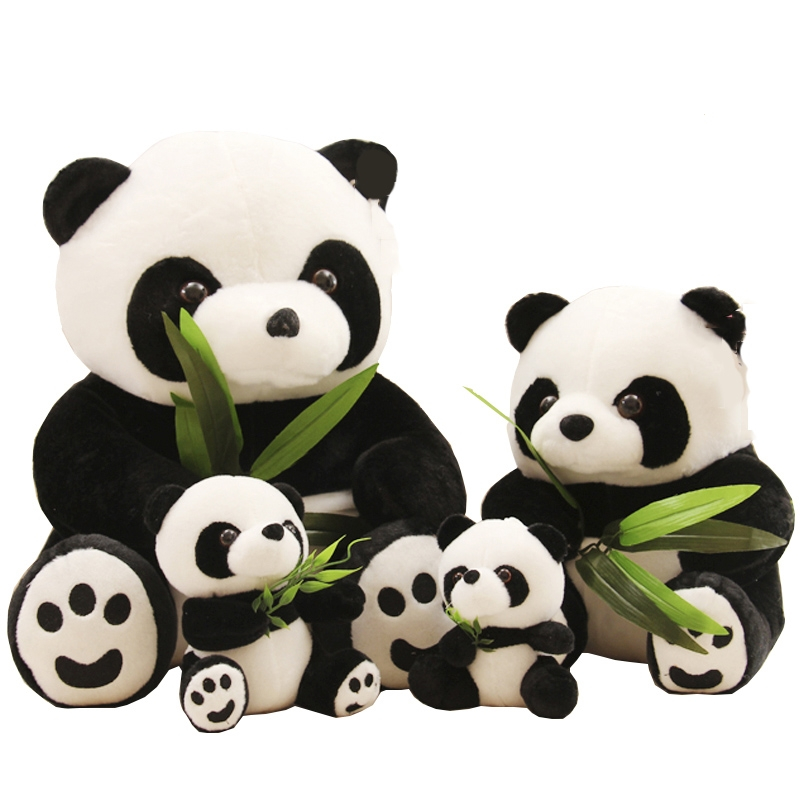 智扣小熊猫公仔抱竹子陪睡抱抱熊毛绒玩具动物玩偶仿真挂件布娃娃