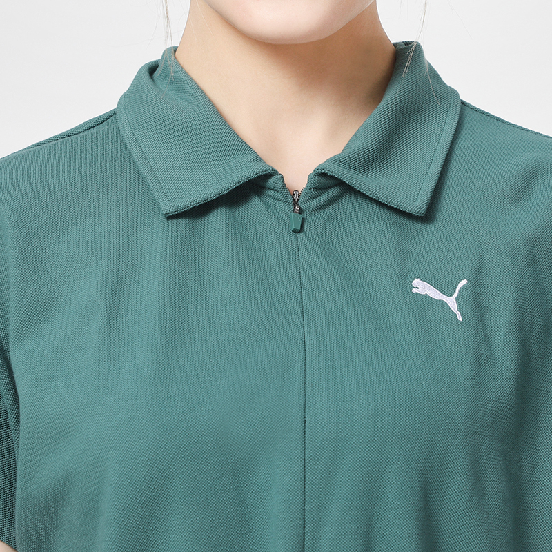 PUMA彪马女套装2021夏季新款连衣裤短袖抽绳短裤运动服532849