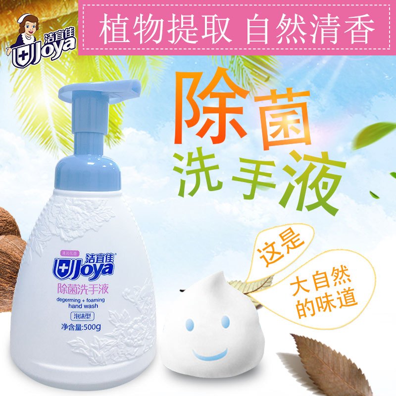 洁宜佳 花香慕斯泡沫抑菌洗手液儿童家用泡泡洗手液泡沫丰富绵密 500g