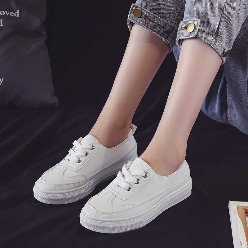 帆布鞋女春秋女鞋学生韩版百搭板鞋街拍小黑鞋平底网红布鞋女臻依缘