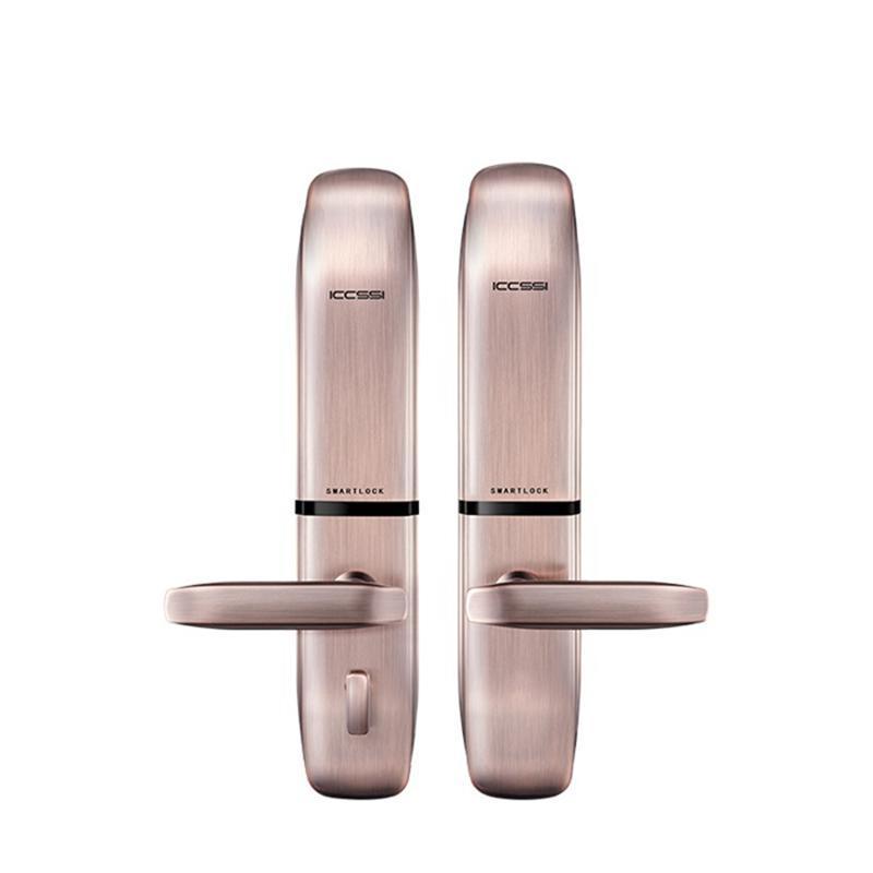 德国艾栖指纹锁全新推拉款原装进口指纹密码卡片智能门锁电子锁a6琥珀