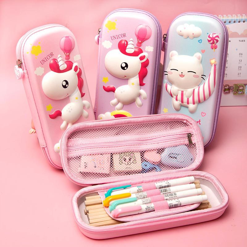 喻娄小学生文具盒大容量笔袋女生铅笔盒创意eva少女心网红文具袋创意