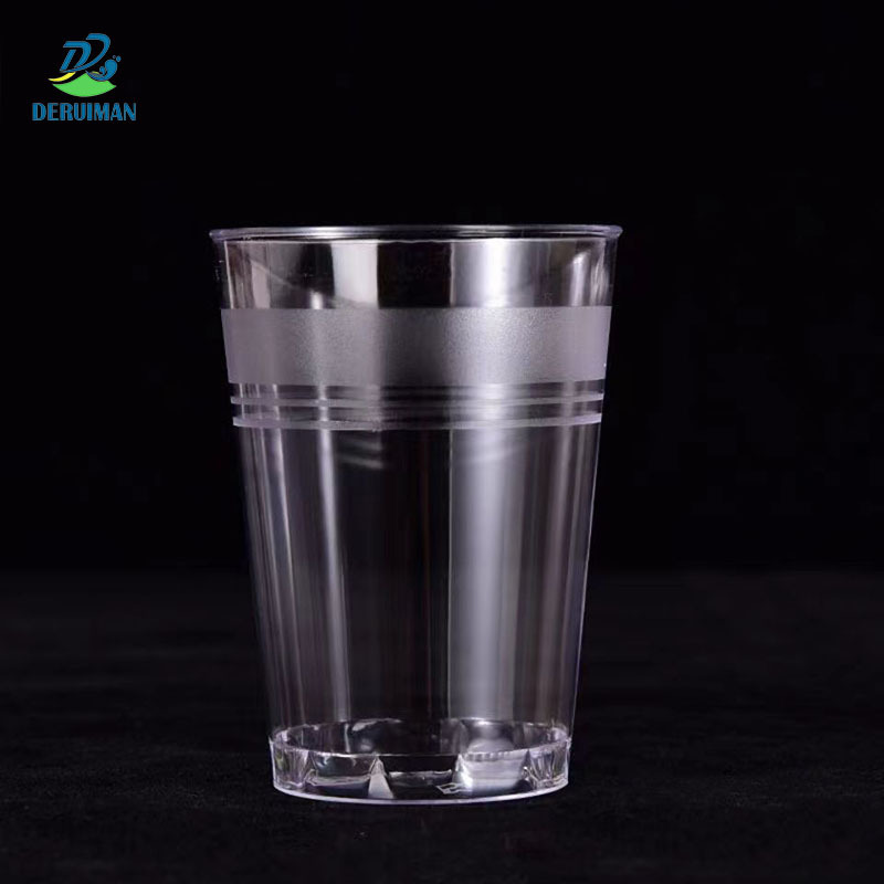 DERUIMAN 一次性航空杯 透明特厚硬质水杯