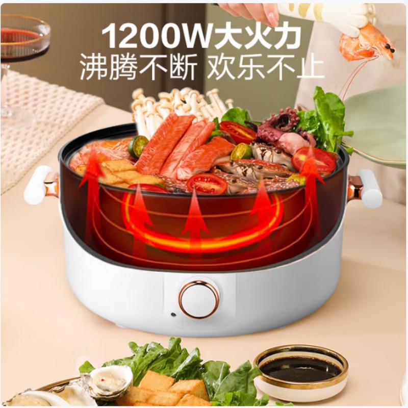荣事达电火锅带蒸笼 5LRHG05F高清大图