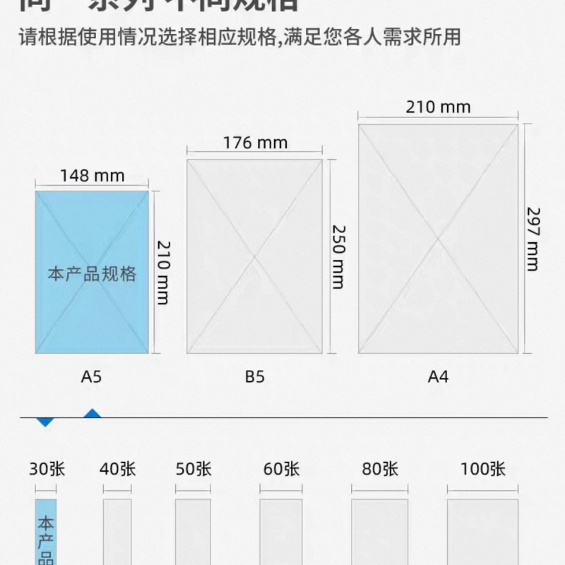 苏宁宜品A4透明文件袋办公神器大容量收纳利器高效整理文具高清大图