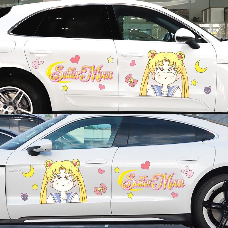 美少女战士车贴白咲花天使降临车贴可爱卡通动漫车身车两侧贴纸汽车车