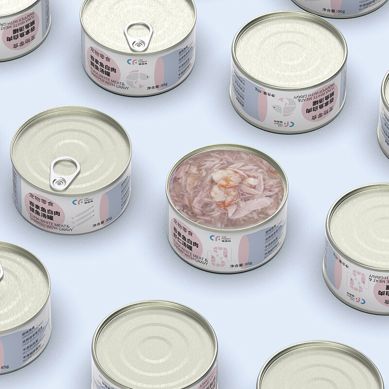猫森林泰国进口猫罐头 成幼猫零食白肉湿粮85g*12罐浓汤猫咪零食 混合口味
