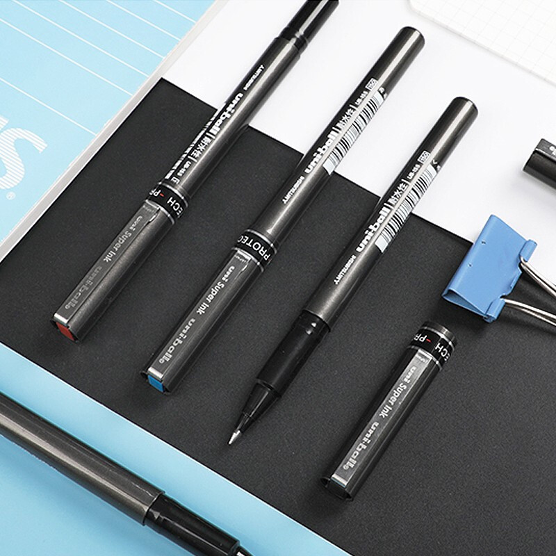 三菱ub155直液中性笔走珠笔05mm10支盒学生考试用笔耐水耐晒办公签字