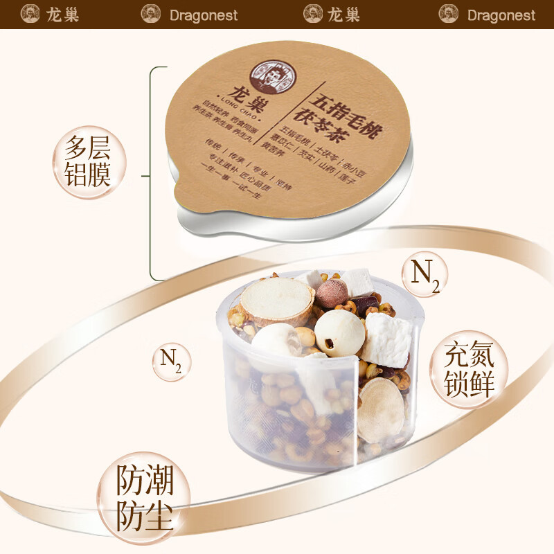 Dragonest/龙巢 五指毛桃茯苓茶840g(30罐)