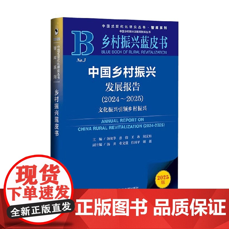 中国乡村振兴发展报告 文化振兴引领乡村振兴 汤放华 主编 经济高清大图