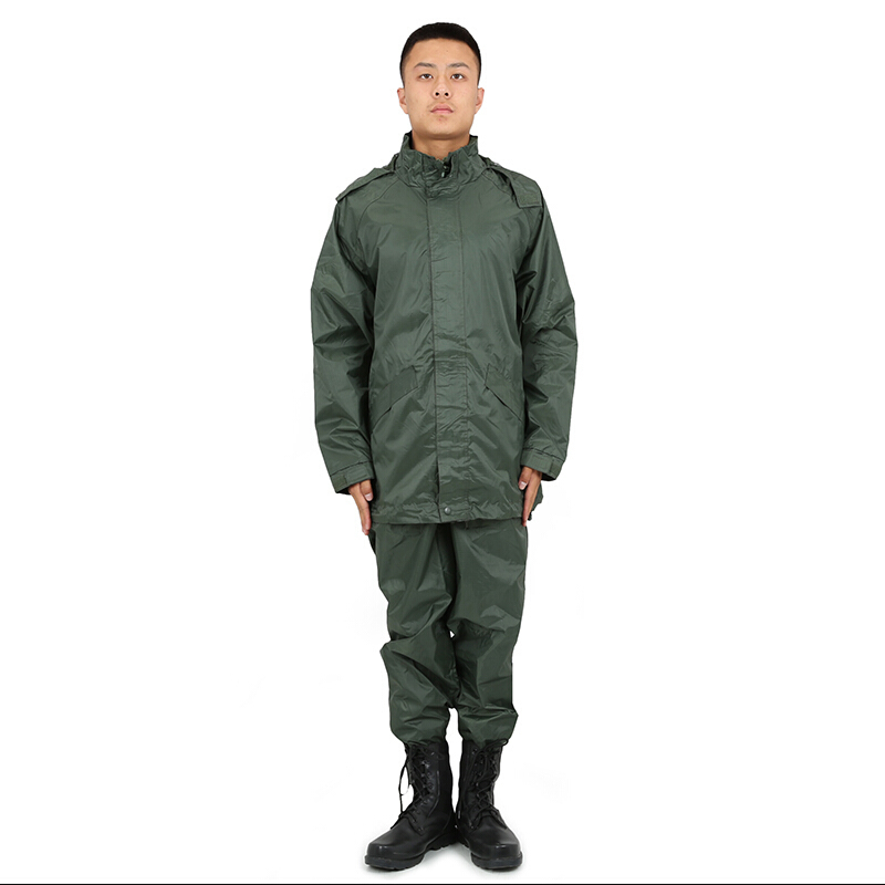 兵器库 07雨衣 武雨衣 分体雨衣雨裤套装 军绿便携雨衣 雨衣抢险救援